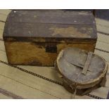 A carved oak blanket chest