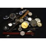 Horology - pocket watches, various; parts of wristwatches, including Timex (2),