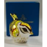 A Royal Crown Derby paperweight, Flamecrest, gold stopper, 1st quality,