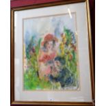 Michael Gibbison (Bn.1937) The Gardener signed, watercolour, 73cm x 53cm; others, O.M.