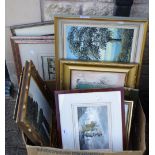 Pictures - various, including oils, engravings,