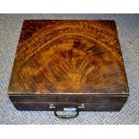 An early 20th century scumbled pine folding cabinet, the interior with five drawers,