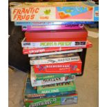 Board Games - Srabble; Monopoly; Diplomacy (2); Red Storm Rising; Buccaneer; Frantic Frogs;