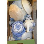 Blue and White Ceramics - a pair of Old Chelsea shaped square serving tureens and covers;