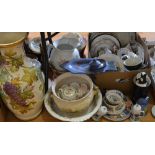 Ceramics - jardinieres; teapots; dinnerware,