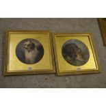 A pair of late Victorian Hand-coloured etchings; Fetching the Prize, and Faithful Lad,