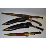 An early 20th century Kukri knife; others ,