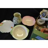 Decorative Ceramics - a Royal Winton shaped circular comport, glazed in powder pink tones, c.
