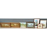 Pictures and Prints - a pair of panoramas, English Villages, early 20th Century chromolithographs,