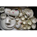 Tea Ware - Edelstein Maria-Theresa pattern milk jug, tea cups and saucers, bread plates,