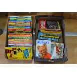 Children's annuals - including Rupert; Dennis the Menace; Tiger Roy of the Rovers; Sparky; etc.