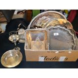 Plated Ware - various gallery and serving trays,