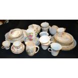 A Windsor Eastern Melody pattern coffee set; other teaware,