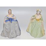 A Franklin Porcelain figure, Catherine the Great, 1983; another, Marie Antoinette,