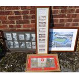 A Liverpool Football Club rectangular mirror, framed, 34cm x 54cm overall; after David Wright,