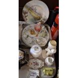 Decorative ceramics - Royal Crown Derby Posies pin dishes; ginger jar and cover; vase;