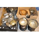 Pewter teapots, mugs, trophy cups, etc **All lots in this sale are subject to a maximum of £2.