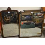 An early 20th century mahogany dressing mirror; another, later,