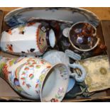 Ceramics - a Victorian bargeware teapot,