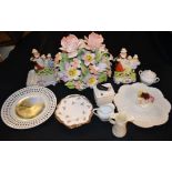 Continental Ceramics including Yardley's English Lavender figure group; flower posies;