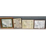 Maps - Derbyshire, Blaeu; John Speede; etc **All lots in this sale are subject to a maximum of £2.