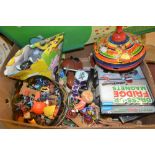 Toys and Juvenalia - a Chad Valley Humming Top; MacDonalds Happy Meal toys,