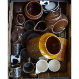Ceramics- Hornsea, biscuit barrel, coffee cans, Holkham jug, teapot etc.