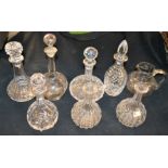 Glassware - 19th century and later decanters,
