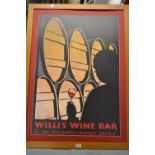 An advertising poster, Willi's Wine Bar, Paris, after Bali, restrike,