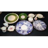 Royal Crown Derby - A Mikado dinner plate; a similar dessert plate; others, Posies,