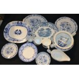 Blue and White, including Blue Chatman part dinner service,