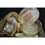 Ceramics and Glass - a Victorian shaped comport,