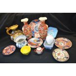 Oriental Ceramics - a pair of Japanese export ware ovoid vases;