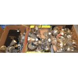 A large quantity of EPNS and EPBM metalware including teapots, goblets, cruet sets,