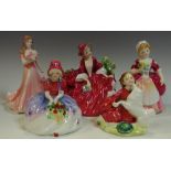 Royal Doulton figures including Lydia HN1908; Valerie HN2107;