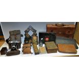 Boxes and Objects - a late 19th century Thornton Pickard leather plate case;