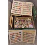 Philately - World Stamps - albums and various stock books, quantity loose in a box,