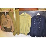 Militaria - a 1949 issue battle dress uniform, comprising jacket, trousers and shirt, cap,