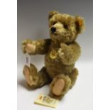 A Steiff teddy bear, classic 1920's style, blonde mohair, with growler,