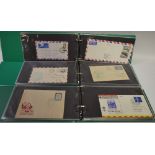 Stamps - three albums of flight covers, first flights, balloon post including signed,