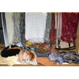 Textiles - ladies vintage and silk scarves;