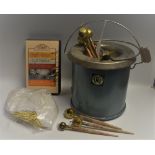 Crafts - a Barlow & Whitney melting pot, with paraffin wax, batik tjanting tools,