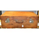 A fully tanned buffalo hide travelling trunk, Honorcraft, by Rubin Moses and Sons,