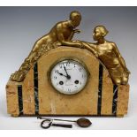 An Art Deco style mantel clock, by Berthclot, Montrichard,