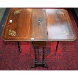 A 19th century rosewood and marquetry Sutherland table,