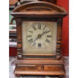 A Victorian walnut mantel clock, by HAC, Würtenberg,