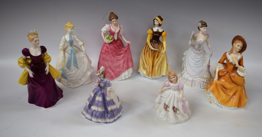 A Royal Doulton figure, Lady Jane, limited edition, numbered 3832/9500; another, similar, June,