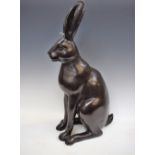 A black patented model, of a hare,