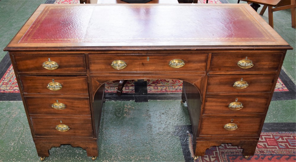 A 20th century mahogany writing desk,