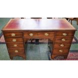 A 20th century mahogany writing desk,